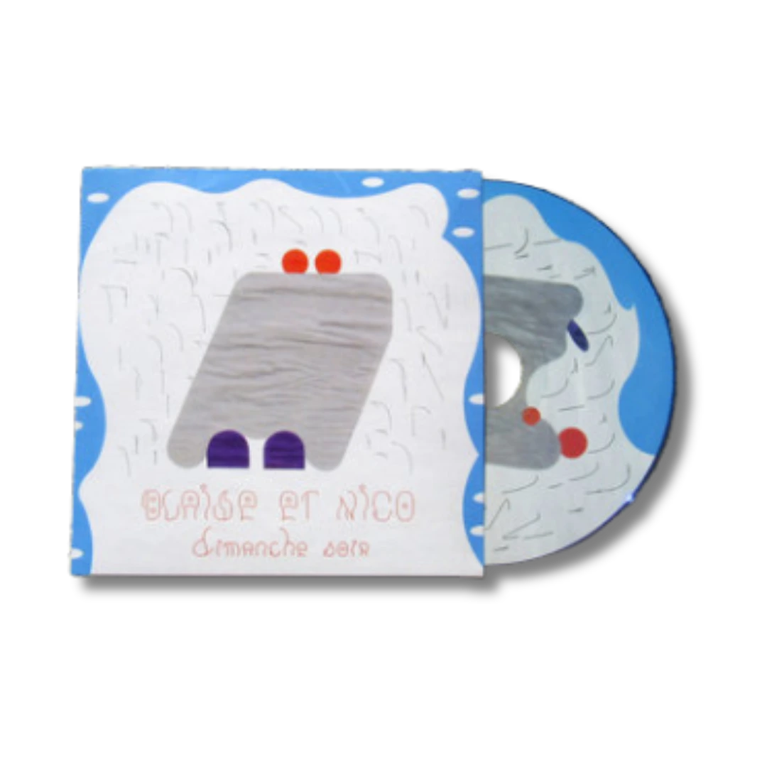 Pochette et CD de l'album Dimanche soir de Blaise & Nico, composé pendant le confinement et sorti en 2020